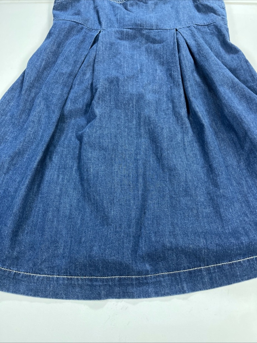 SOLD Reformation Denim Mini Dress Zip Womens Size 6 Minimal Cecil Adjustable - Picture 5 of 16